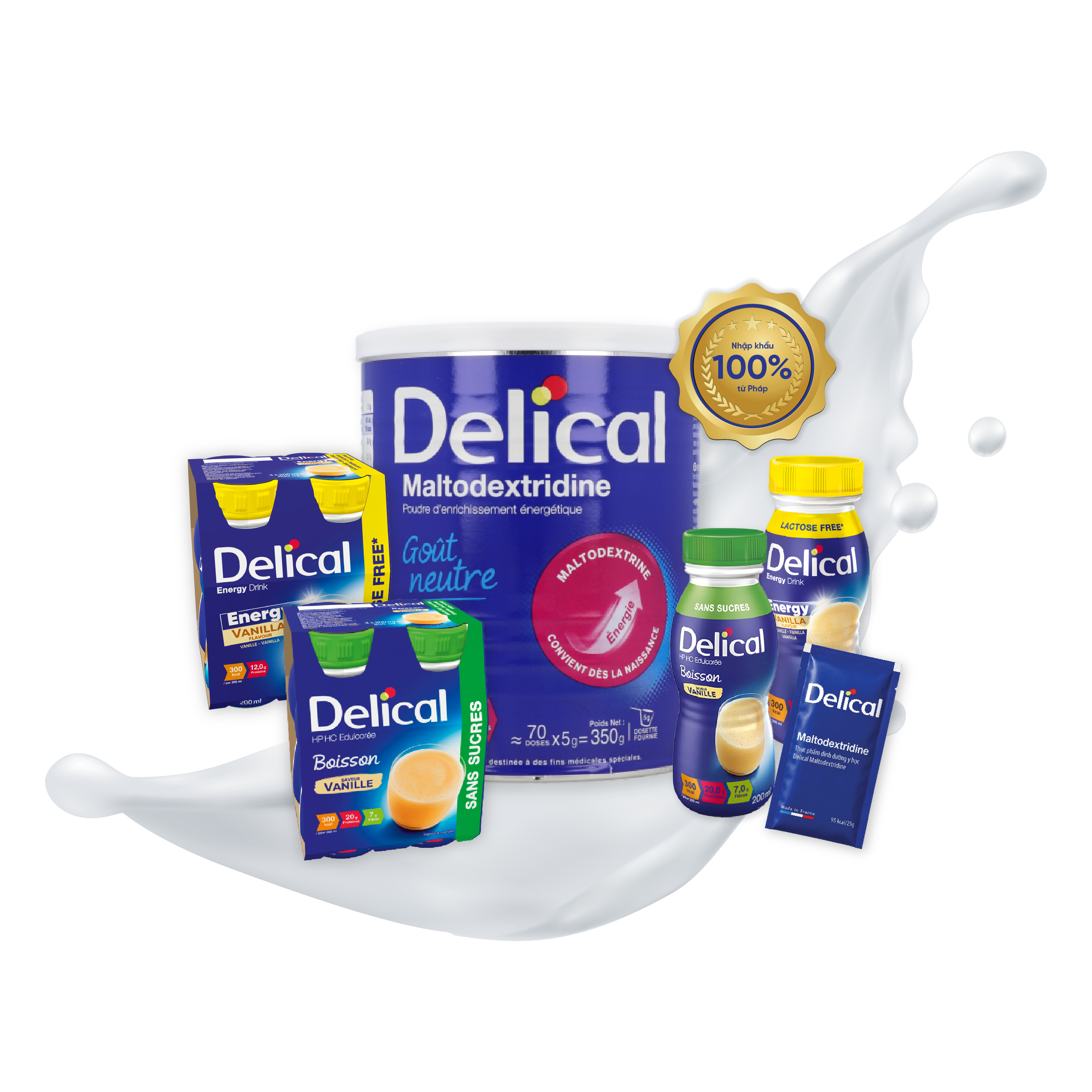 Các sản phẩm Delical dinh dưỡng y học trên dòng sữa